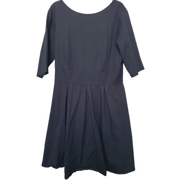 Mint Limit Black 3/4 Sleeve Midi Dress Size XXL - Picture 1 of 6